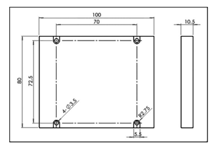 YESWEHAVE RGB Combiner dimensions and engineering drawing in mm.