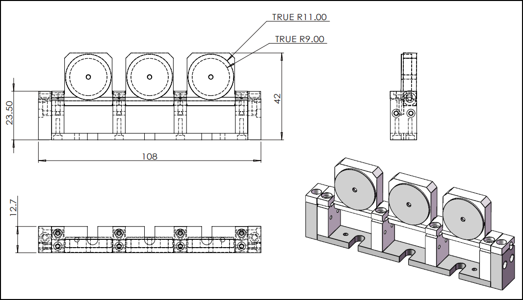YESWEHAVE Mini Manual Fiber Polarization Controller - 18 mm Loop dimensions and engineering drawing in mm.